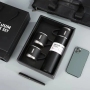 Amzn Hot selling Custom 304 Stainless Steel Vacuum Flask Gift Set With One Cup Two Lid Gift Box Water Bottle