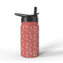 BPA Free Kid Water Bottle Double Wall Vacuum Insulate Bottle with Lid Straw Outdoor Sports Kids Bottle for School