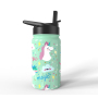 BPA Free Kid Water Bottle Double Wall Vacuum Insulate Bottle with Lid Straw Outdoor Sports Kids Bottle for School