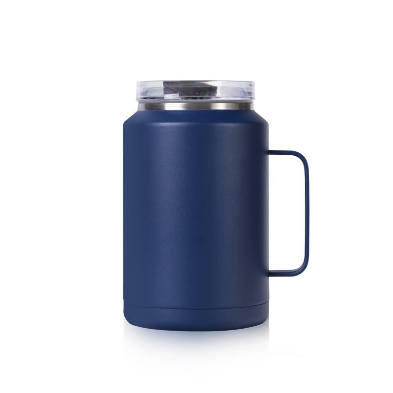 Wholesale Custom Logo 32oz  50 oz Mug Stainless Steel Vacuum Insulated Travel Beer Tumbler with Handle and Straw For Camping