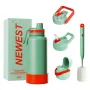 32oz 40oz Stainless Steel Water Bottles Leak Proof Vacuum Insulated Water Bottle Thermos Flask Sport Water Bottle Lid
