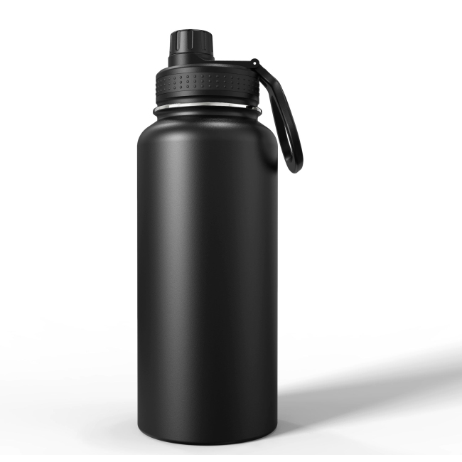 32OZ Hydro Stainless Steel Vacuum Insulated Water Bottle BPA Free Leak Proof Wide Mouth Double Walled Flask with Handle Lid