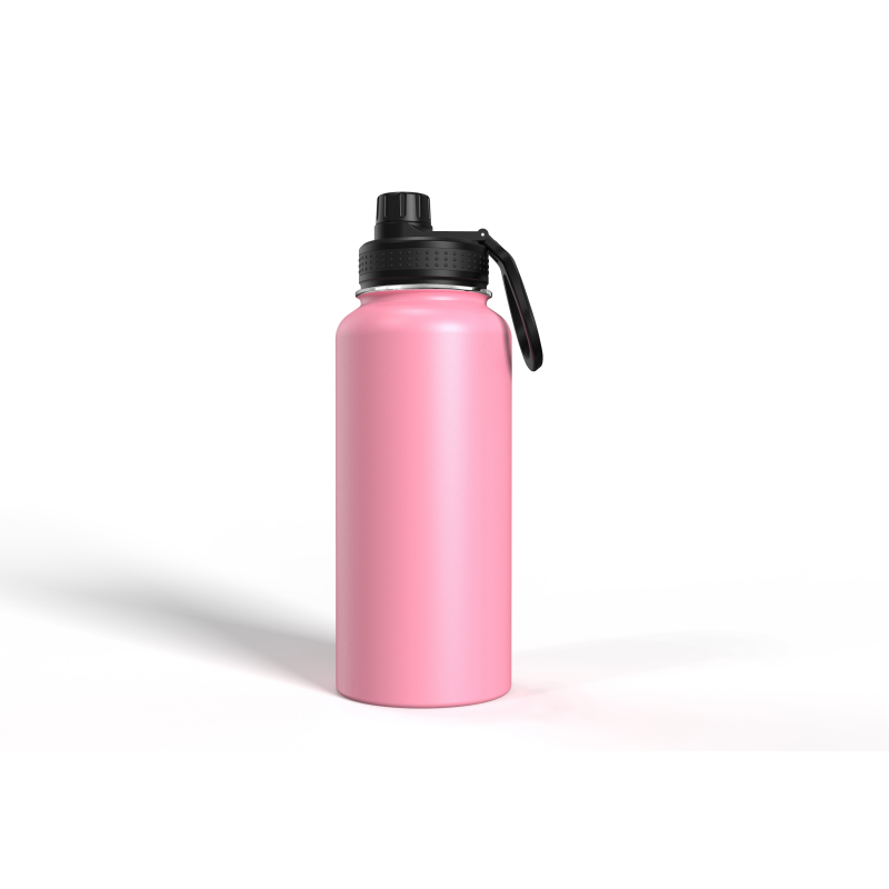 32OZ Hydro Stainless Steel Vacuum Insulated Water Bottle BPA Free Leak Proof Wide Mouth Double Walled Flask with Handle Lid