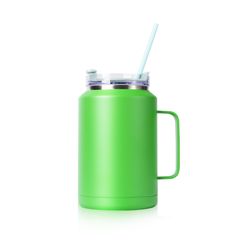 New Product Insulated Tumbler With Lids and Straws Stainless Steel 50OZ Coffee Tumbler With Handle Leak Proof Travel Mug