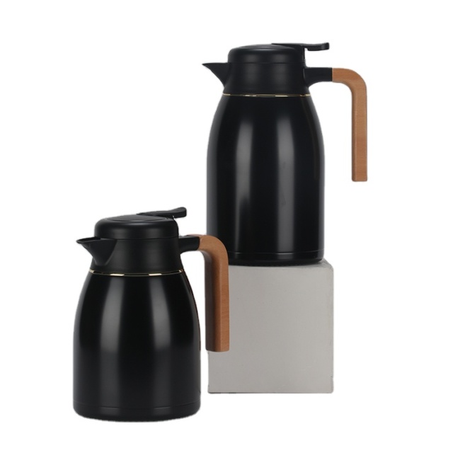 Hot Double Wall Stainless Steel 1L Vacuum Flasks Thermoses For Coffee Carefe Pot Thermal Coffee Kettle