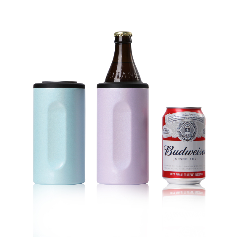 Factory Wholesale 12OZ Stubby Can Cooler 3 in 1 Stainless Steel Vacuum Insulated 12oz Beer Bottle Holder Slim Can Insulator