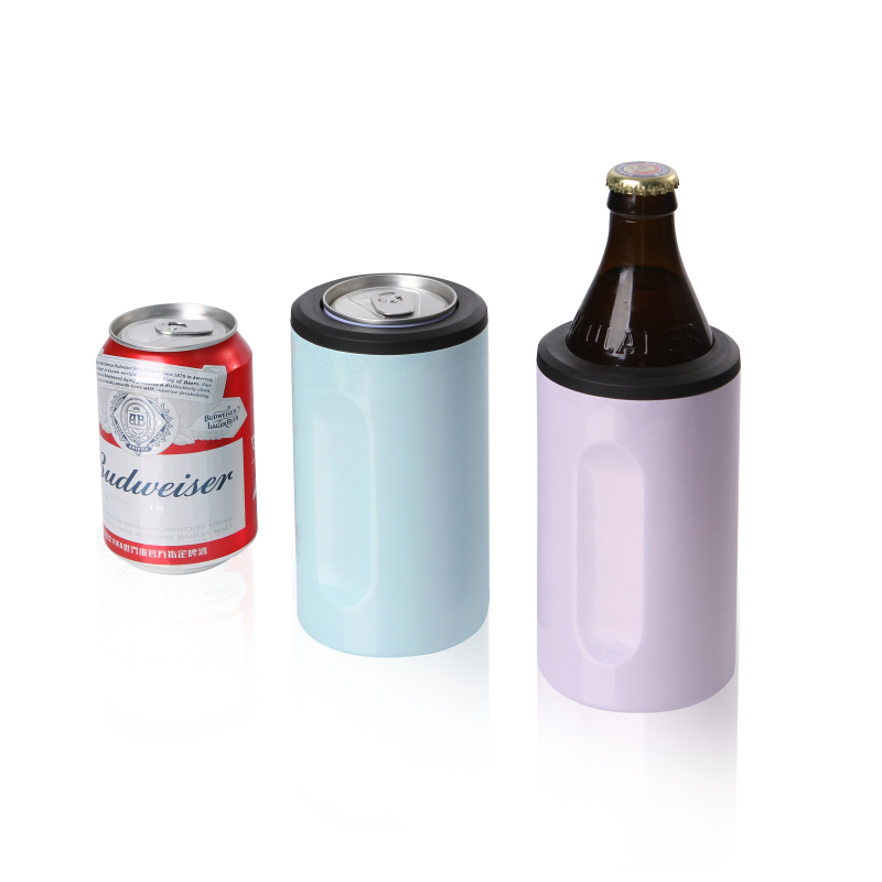 Factory Wholesale 12OZ Stubby Can Cooler 3 in 1 Stainless Steel Vacuum Insulated 12oz Beer Bottle Holder Slim Can Insulator