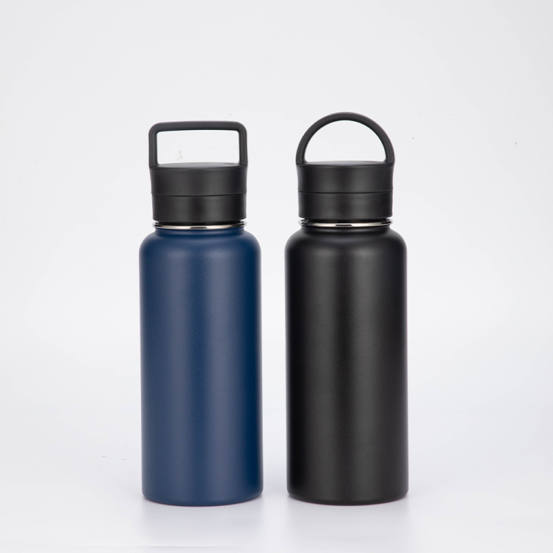 Factory Wholesale Camping Water Bottle Eco Double Wall Bottle Insulated Water Bottle With Carry Hand For Sports