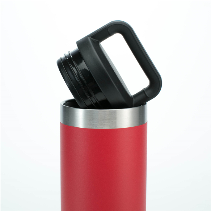 Oem cup outdoor travel sports water vacuum stainless steel sport bottle with handle