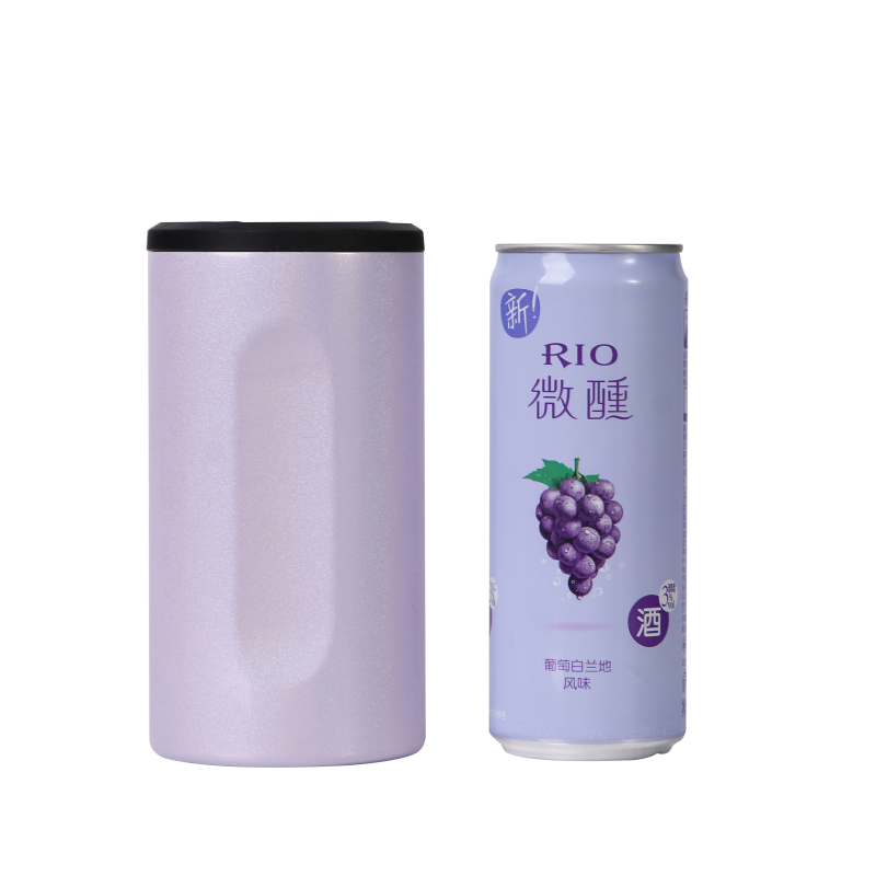 Stainless Steel Vacuum Insulated 3 in 1 Thermos 12oz soda can blank sublimation Bottle Cooler with Beer Bottle Opener For DIY
