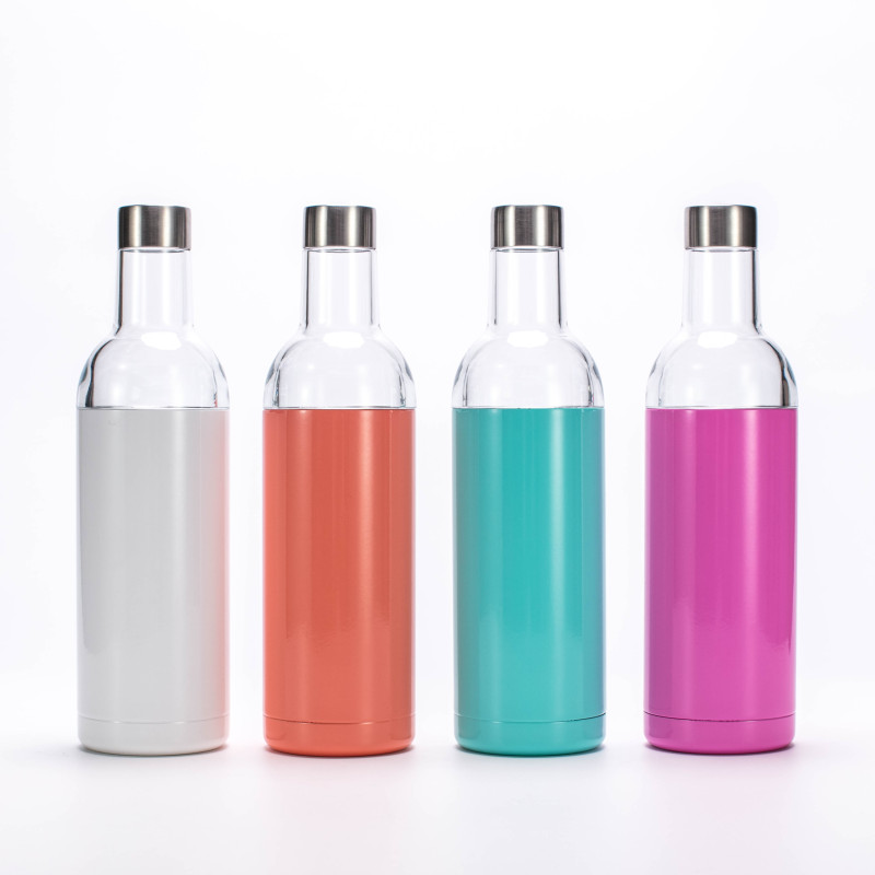 Factory Red Wine Shaped Stainless Steel Leak Proof Vacuum Flask Sport China Hot Water Bottle For Outdoor