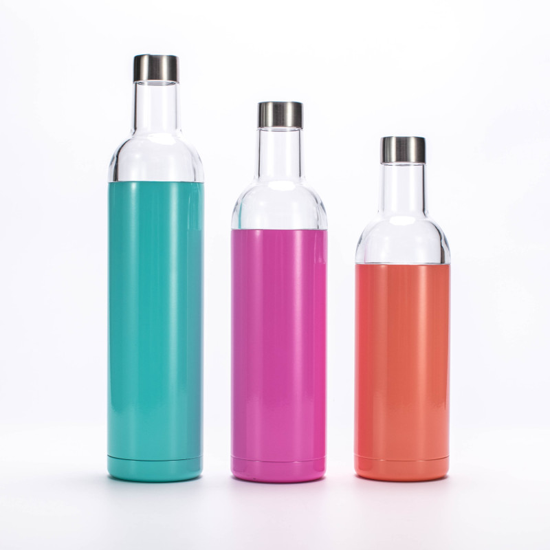 Factory Red Wine Shaped Stainless Steel Leak Proof Vacuum Flask Sport China Hot Water Bottle For Outdoor