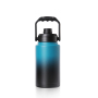 128oz One Gallon Jug Stainless Steel Insulated Cold Water Bottle with Reusable Straw and Carrying Pouch
