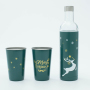 New Customized Logo 750ml With Tritan Lid Double Wall Stainless Steel Vacuum Insulated Wine Bottles Wine Christmas  Gift Set
