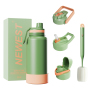 Wholesale Custom 32oz 40oz 64oz Double Wall Vacuum Flask 32oz Sport Water Bottle Sport Lid Pouch Cover