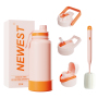 Wholesale Custom 32oz 40oz 64oz Double Wall Vacuum Flask 32oz Sport Water Bottle Sport Lid Pouch Cover