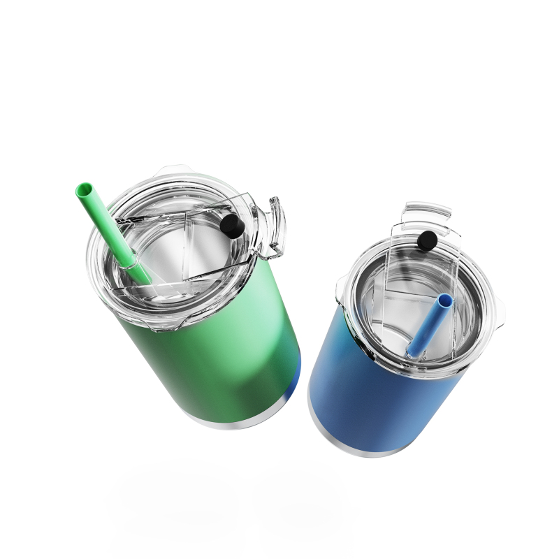New Design Wholesale Stainless Steel Mug With Straw Kid Drinking Bottle Straight Blank Child Sublimation Water Bottle