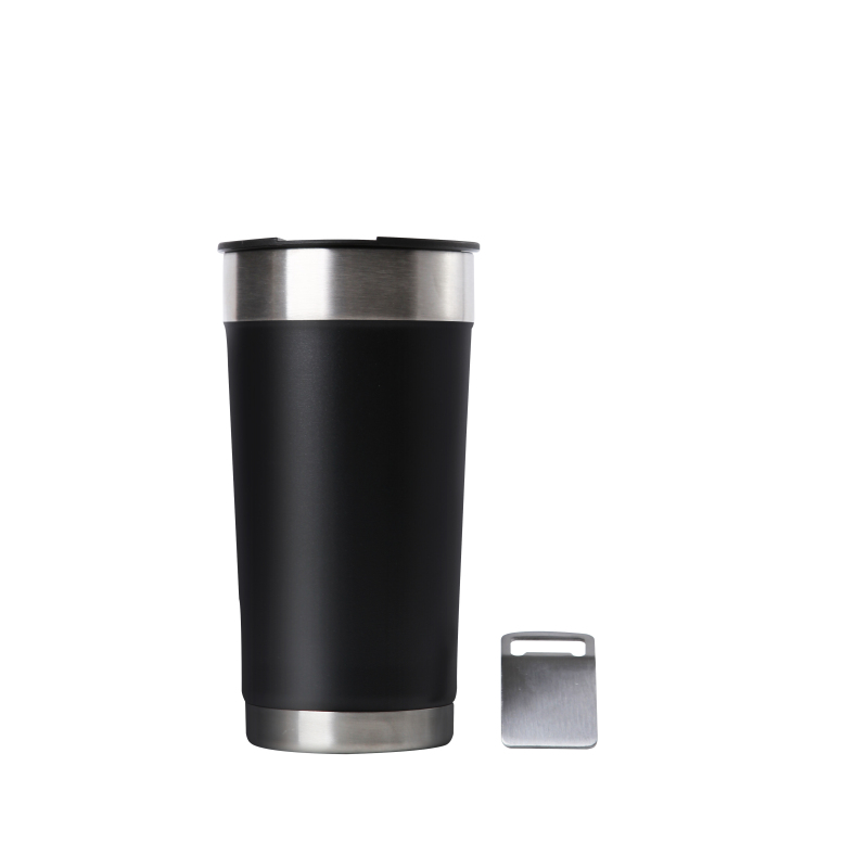 Good Quality 20oz Travel Mug With Insulated Coffee Mug 304 Stainless Steel Beer Mug With Bottle Opener Convenient Car Coffee Cup