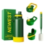 New 32oz Stainless Steel Vacuum Insulated Water Bottle with Straw Lid
