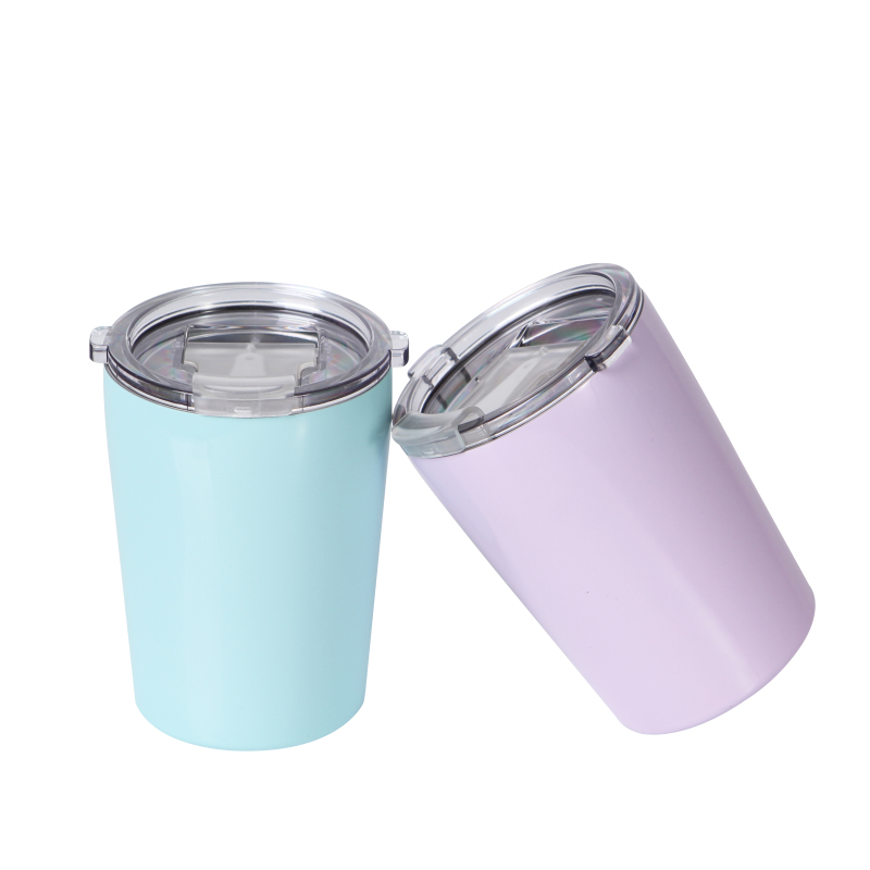 Spill Proof 8oz Stainless Steel Insulated Kids Tumbler Double Wall Toddlers Slippy Cup with Lid and Straw