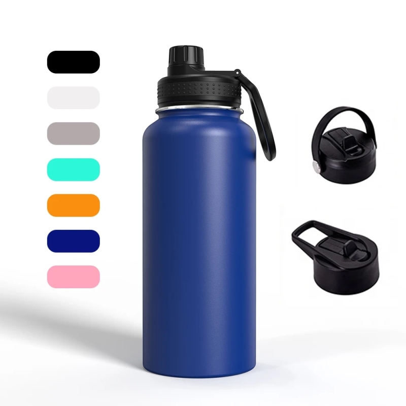 Hot Selling Hydro vacuum Flask Double Wall Stainless Steel Gym Sport Wide Mouth 16oz 20oz 32oz Water Bottle with Silicone Boots