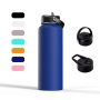 Hot Selling Hydro vacuum Flask Double Wall Stainless Steel Gym Sport Wide Mouth 16oz 20oz 32oz Water Bottle with Silicone Boots
