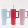 OEM steel 40 oz tumbler double walled insulated 40oz cup travel mug with handle