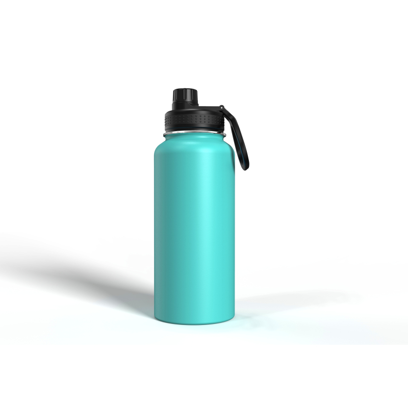 32oz Sports Water Bottle Stainless Steel Water Bottle with Straw Lid Double Vacuum Insulated Thermos Mug Reusable Wide Mouth