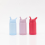 Spot New Products Food Grade SUS 14OZ Kids Water Bottle with Removable Straw new Lid and Silicone Bot