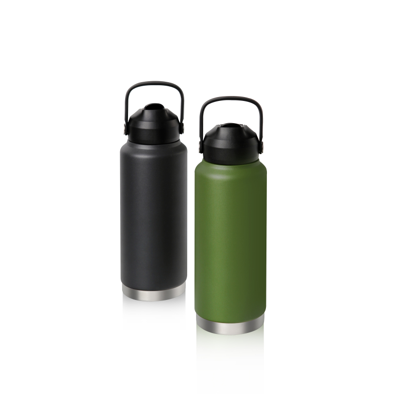 Good Selling New Design Patented Double Wall Wide Mouth Stainless Steel Camping Water Bottle with Straw Sports Lid For Outdoor