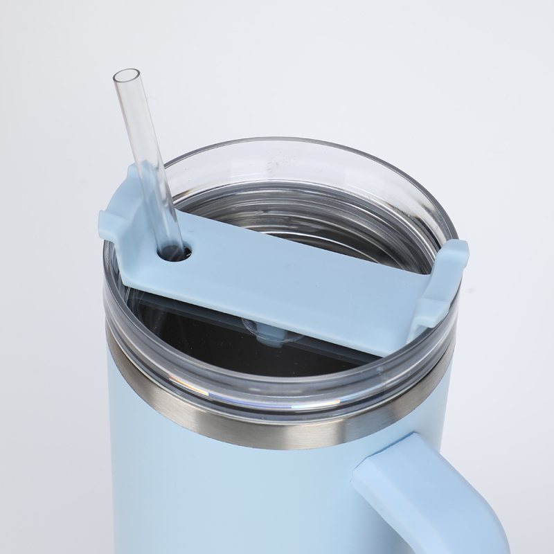 Factory Wholesale Doule Wall Custom Logo Tumbler 40oz Thermal Vacuum Tumbler Direct Drinking with Handle Spout Lid