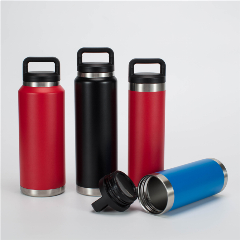 2023 BPA free LFGB Double walled Insulated 18/8 Stainless Steel Vacuum Flask Sport Water Bottle with straw easy carry