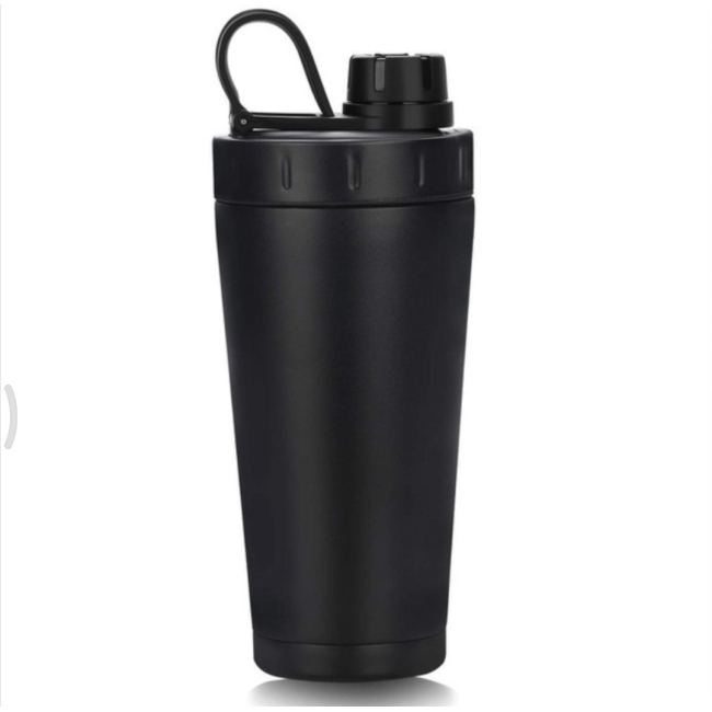 HongTai Drinkware Protein Powder Dishwasher Safe Recycled SS 304 18/8 Metal Purple Gym Shaker Fitness Bottle