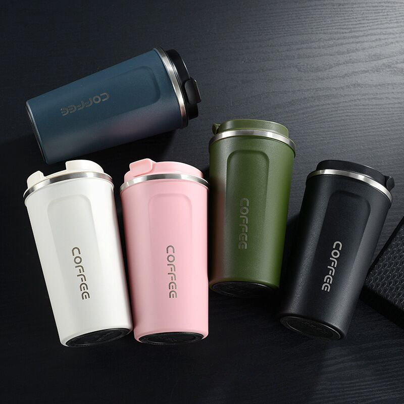 Stainless Steel Double Wall Vacuum Flasks  Portable stainless steel cup high-grade refined coffee cup