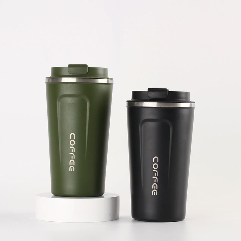 Stainless Steel Double Wall Vacuum Flasks  Portable stainless steel cup high-grade refined coffee cup