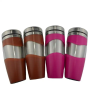 Custom 16OZ double insulated coffee cup with stainless steel inside and plastic outside coffee travel cup