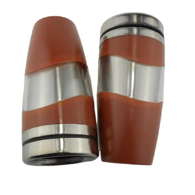 Custom 16OZ double insulated coffee cup with stainless steel inside and plastic outside coffee travel cup