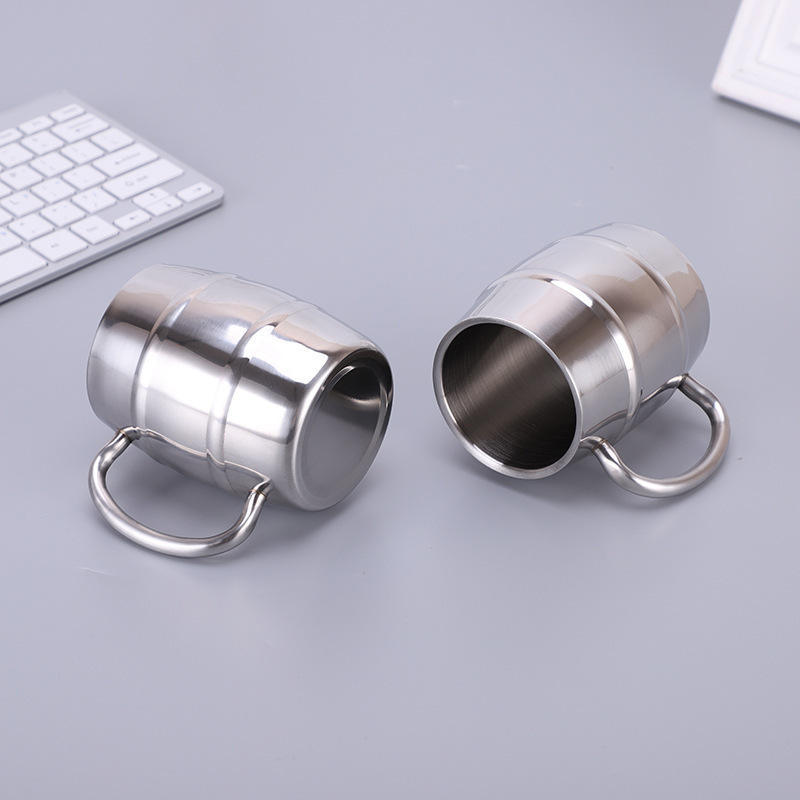 24oz Double Wall Stainless Steel Coffee Cup Insulated Beer Mug With Handle