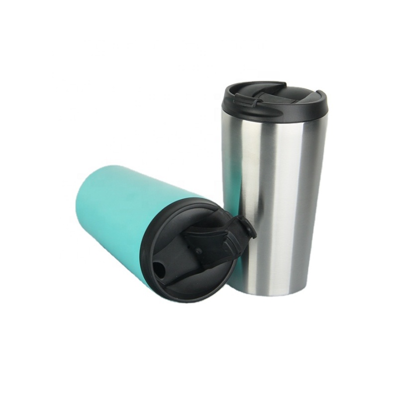 Double Wall Vacuum Stainless Steel Insulated sublimation blanks coffee mug cup with Lid