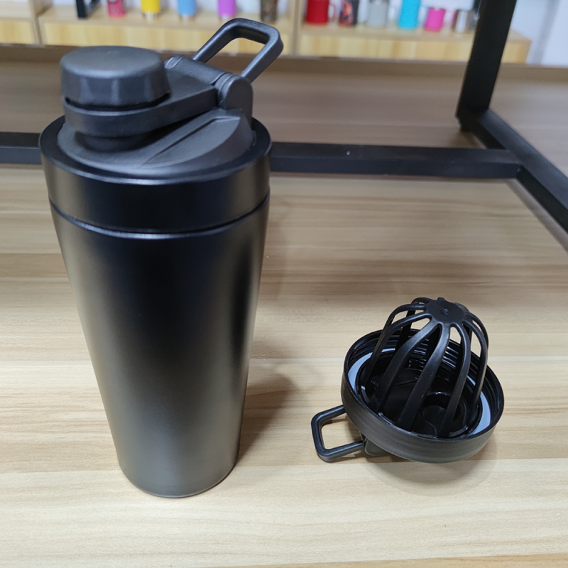 HongTai Drinkware Gym Shaker with Detachable Grid Protein Powder Dishwasher Safe Recycled Stainless Steel 304