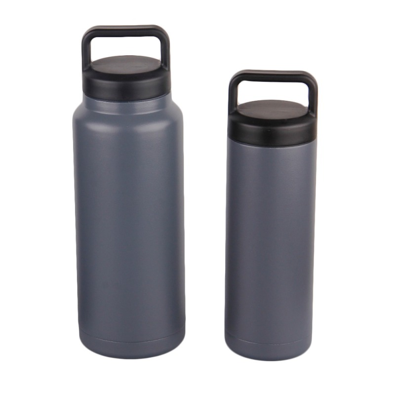 32oz Insulated Double Wall Stainless steel water bottle Beer Growler sport Water Flask With Handle and Lid