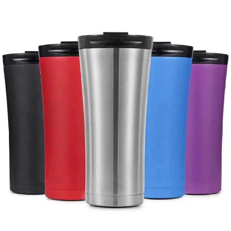 Wholesale 500ml double stainless steel vacuum insulated coffee cup with flip cover