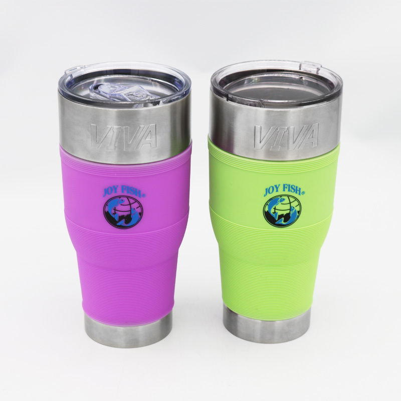 Hot sale 30oz custom double stainless steel insulated tumbler with silicone sleeve