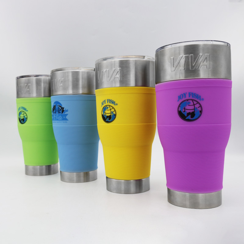 Hot sale 30oz custom double stainless steel insulated tumbler with silicone sleeve