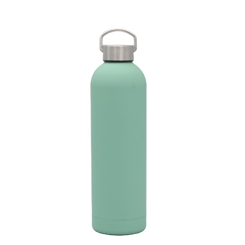 Hot Selling Vaccum Insulated Thermos 350/500/750ml Rubber Coated Double Wall Stainless Steel Water Bottles with Lid