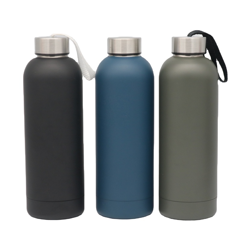 High Quality 500 ml Stainless Steel Double Wall Vacuum Flask Insulated Water Bottle with rope