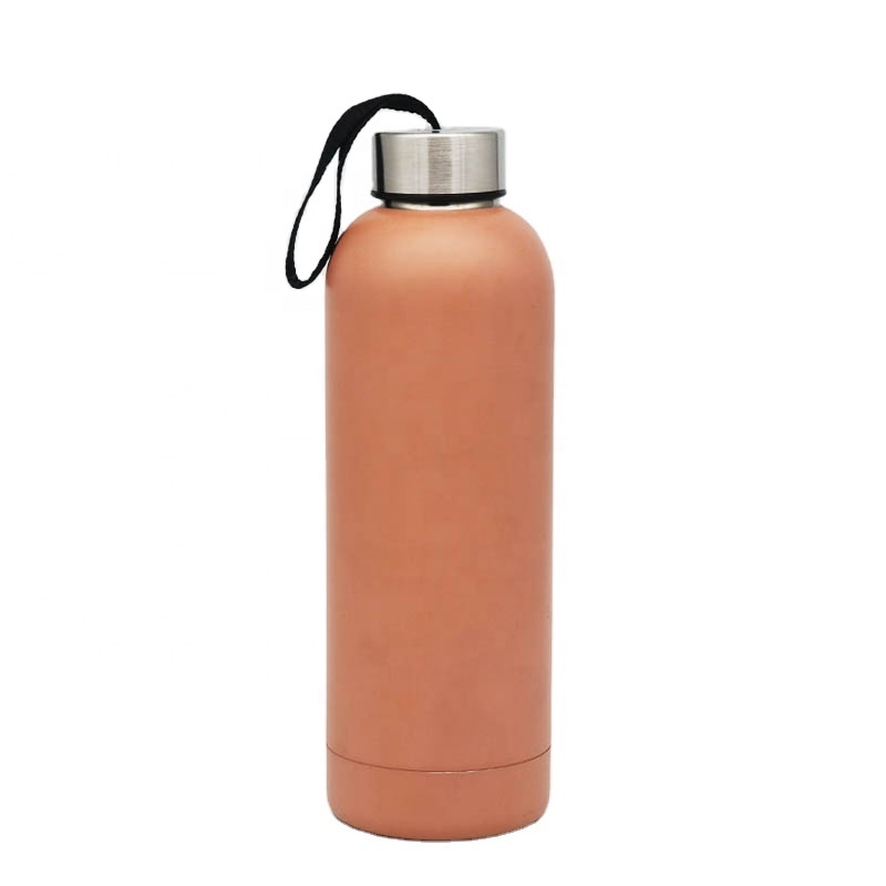 High Quality 500 ml Stainless Steel Double Wall Vacuum Flask Insulated Water Bottle with rope