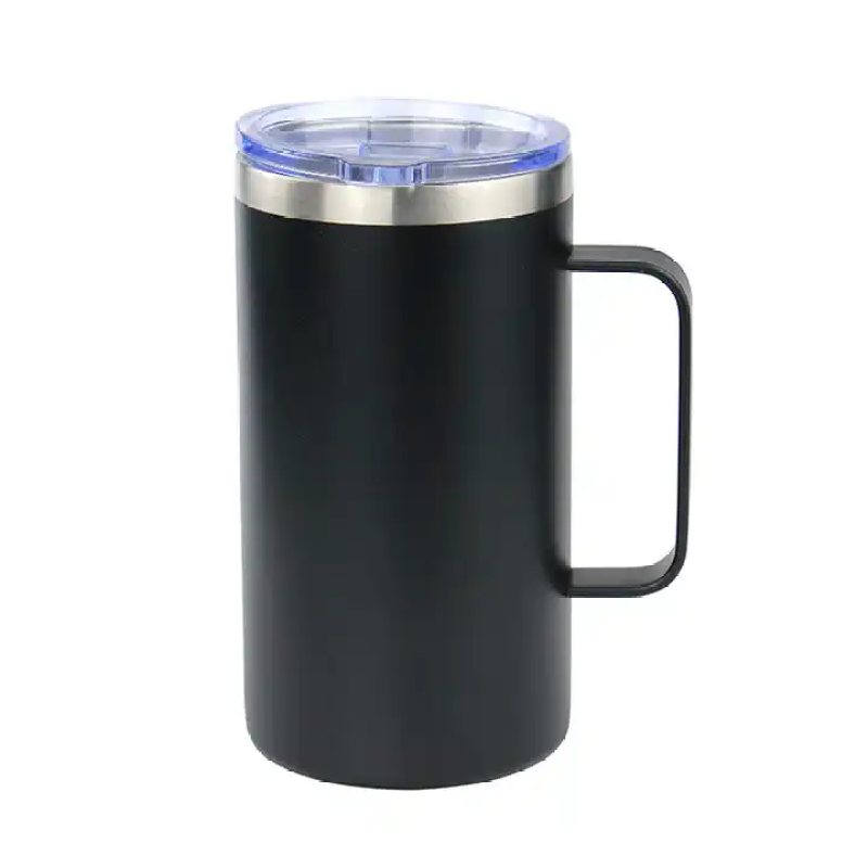 Wholesale Double Wall Stainless Seel Beer Office Mug Custom  with Lid Handle