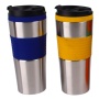BPA Free  Eco-friendly 400ml Double Wall Stainless Steel  Travel Car Coffee Mug With Sleeve and flip lid