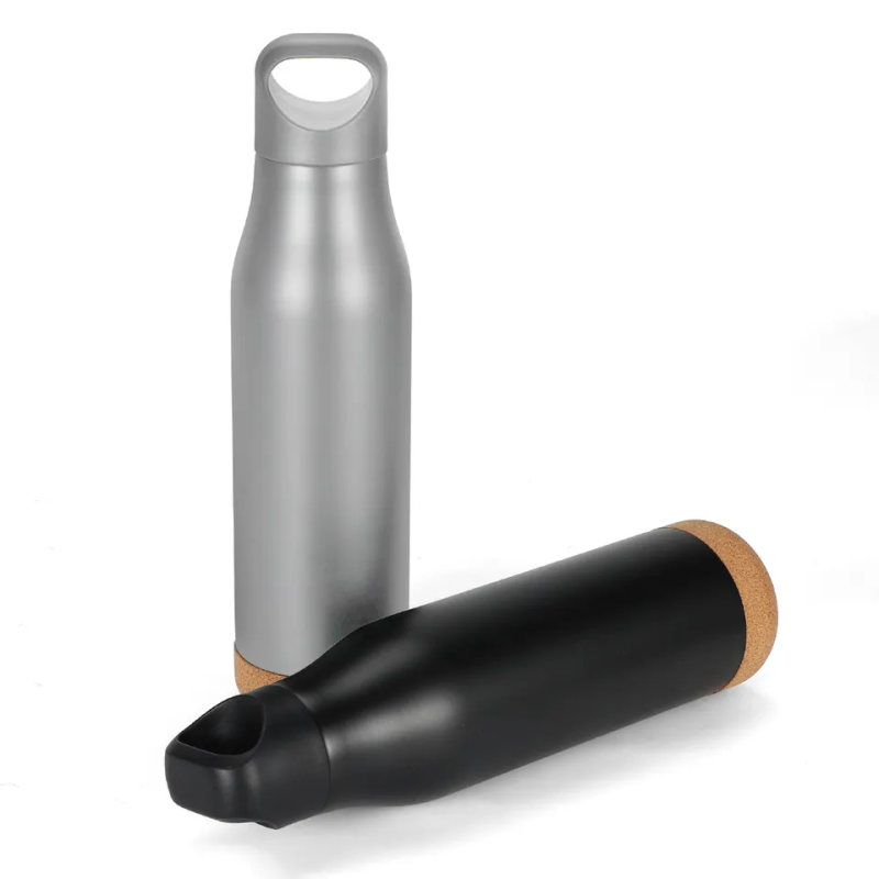 Newest Custom 500ml Vacuum Flask Stainless Steel Water Bottles Gym Drink Sports Water Bottle With Wood Bottom